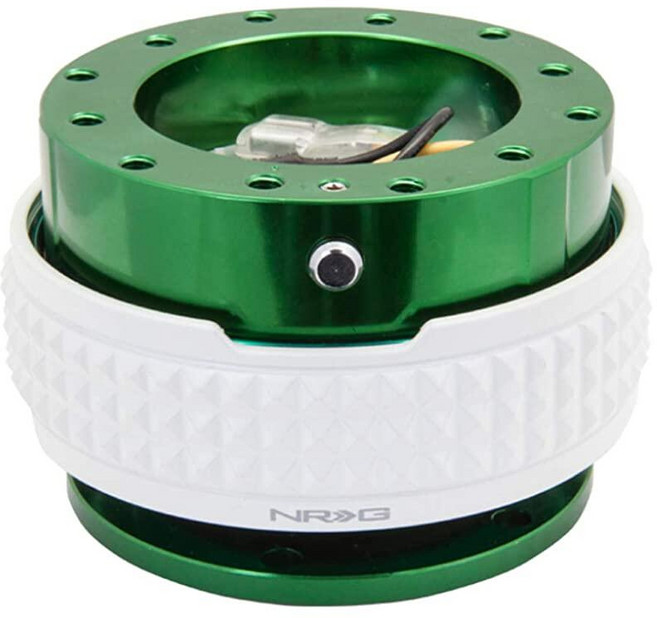 NRG Innovations SRK-210RD/BK 퀵 릴리즈 키트 (레드 바디/블랙 피라미드 링)_160055, Green Body/Glow in the Dark Py, 1개