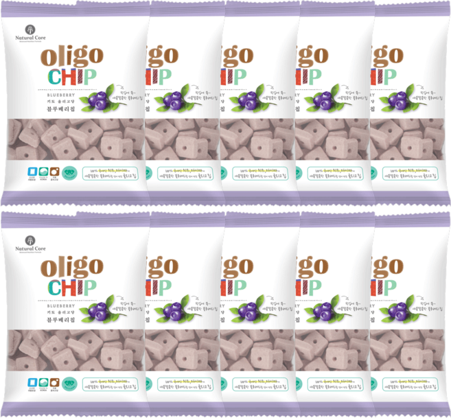 네츄럴코어 반려동물 올리고 칩, 블루베리, 45g, 10개