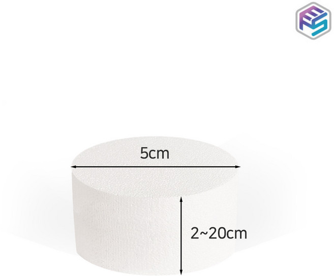 원형 압축 스티로폼 지름 5cm 두께 2~20cm공예 만들기 재단 인테리어 케이크모형 오브제 DIY, 8cm, 1개