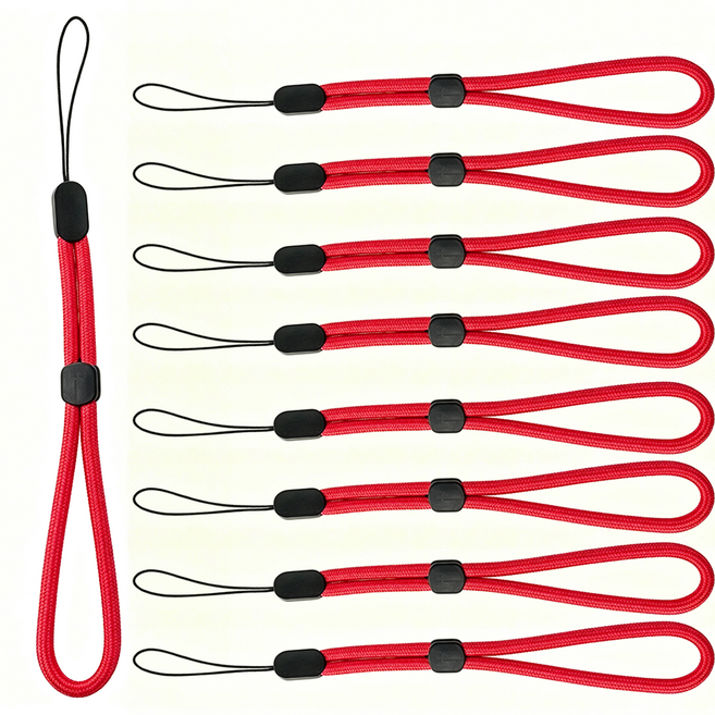 다람앤토리 다용도 핸드 스트랩 휴대폰 줄, 10개, 레드