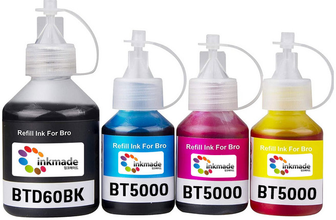 BTD60BK BT5000 호환잉크 4색 세트 MFC-T920DW DCP-T220 DCP-T720DW HL-T4000DW DCP-T420W DCP-T310, 1개