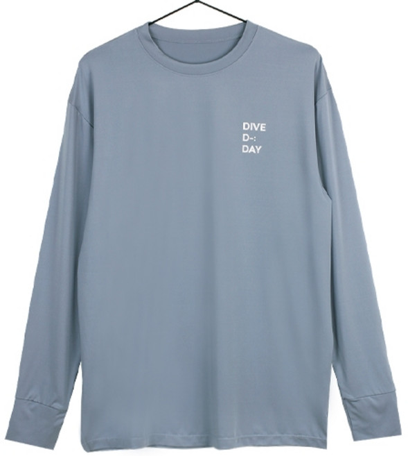 남자 여자 커플 래쉬가드 긴팔 루즈핏 베이직 수영복 상의 SW19800F, 블루/XL[105]