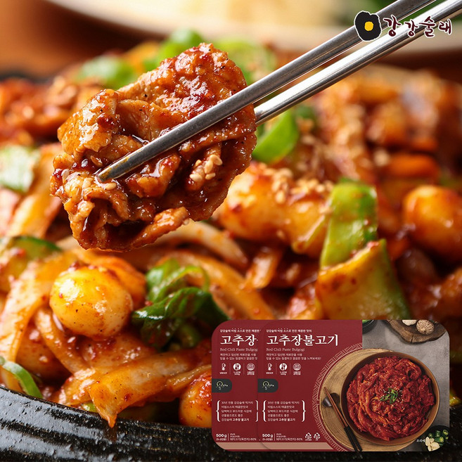 강강술래 홈채움 고추장불고기 500g 매콤한 제육볶음, 2개