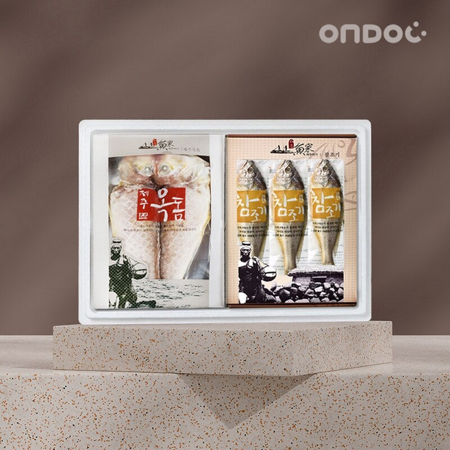 [온도씨]제주수산물 선물세트 모둠 3호 (옥돔 왕대 3미/참조기 대 6미/총1.3kg내외), 1세트