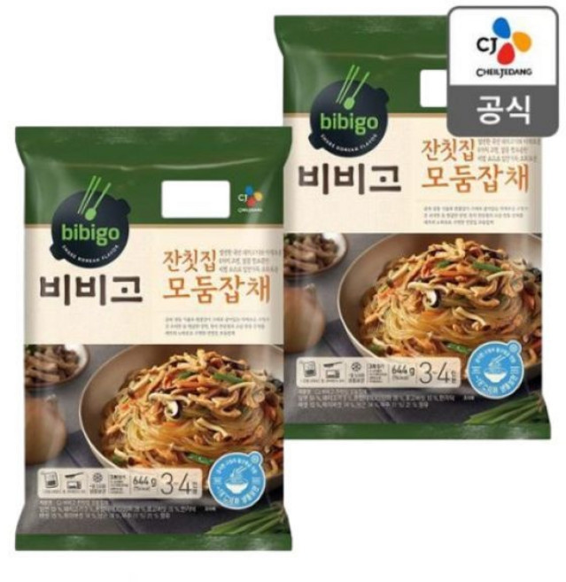 CJ 비비고 잔칫집모둠잡채, 644g, 2개