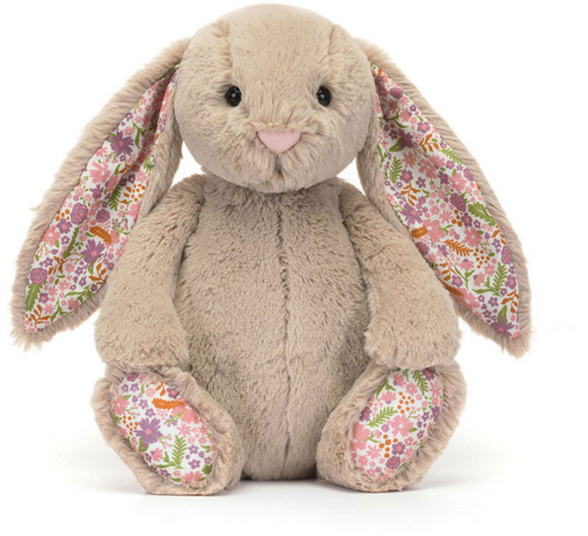 jeIIycat 블로썸 베이지 버니 페탈 애착인형, 1개, 베이지 페탈