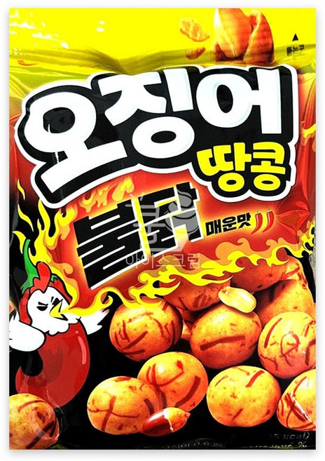 청우식품 오징어땅콩 불닭매운맛, 90g, 1개