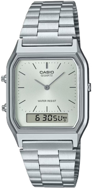 CASIO 카시오 AQ-230A-7A 클래식 손목시계 실버
