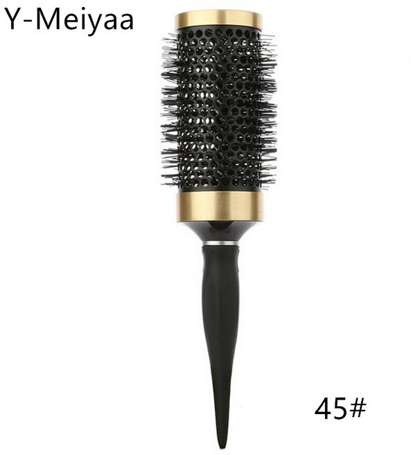 8 크기 헤어 브러시 정전기 방지 고온 방지 라운드 배럴 헤어 빗 건조 컬링 이발사 액세서리 DIY 홈 20 #, 05 45, 1개