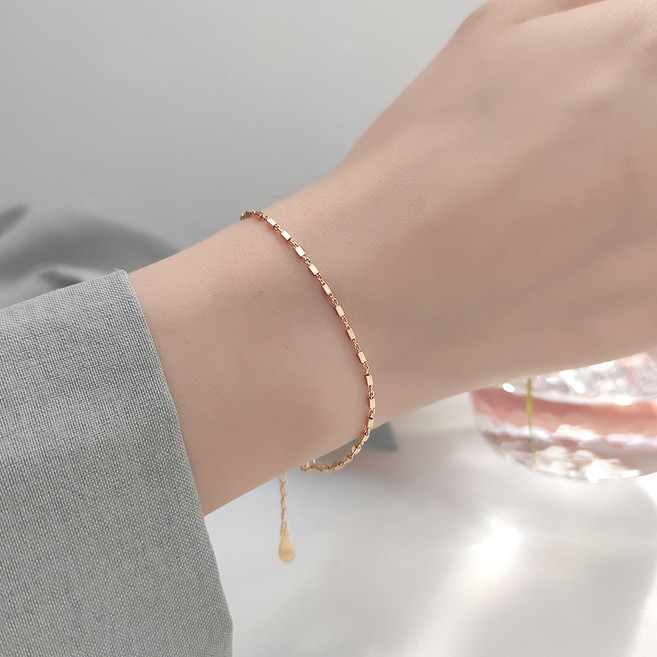 Ramlove 18K 도금 S925 순은 로즈골드 플라워 도금 실버 팔찌 KJT-SS005 발암물질 미포함 | 연초 프로모션