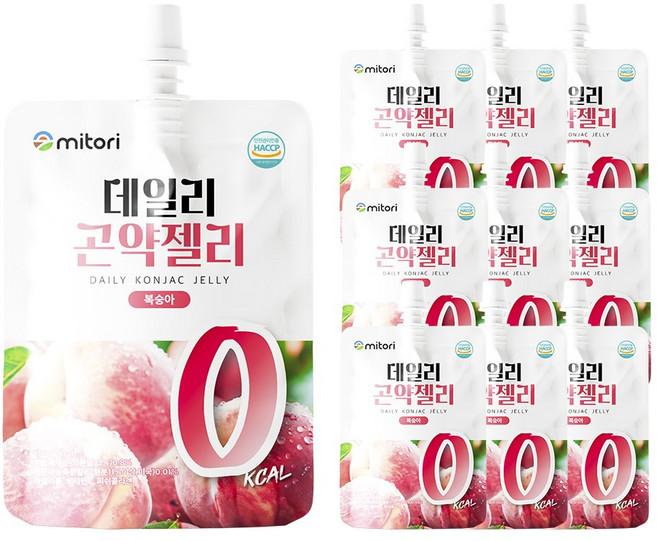 미토리 데일리 곤약젤리 0칼로리 복숭아맛, 150g, 10개