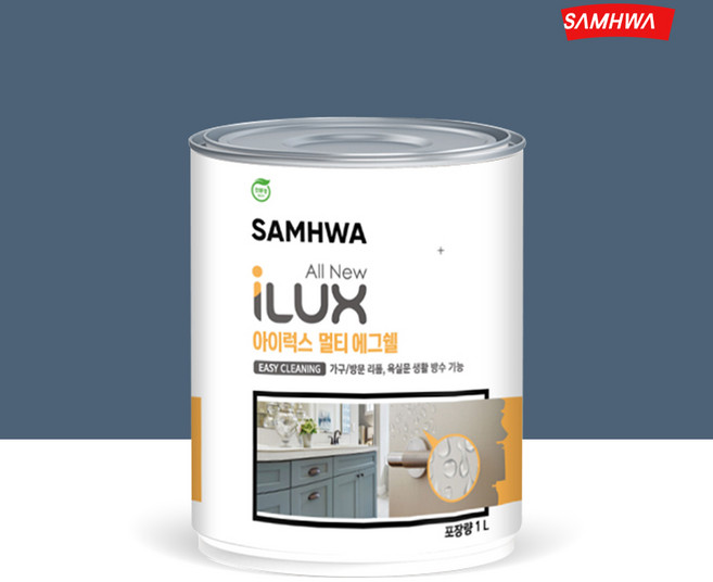 삼화페인트 아이럭스 멀티 에그쉘 200컬러 가구 방문 페인트, 윈저 블루(SH S 5020-R90B), 1L, 1개