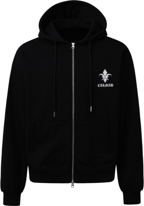 카미드 레터링 오버핏 트레이닝 데일리 후드집업