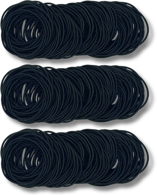 주르제이 고탄력 무매듭 머리끈 300개+파우치 3개