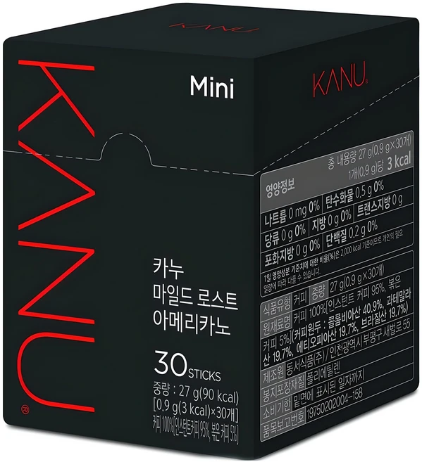 카누 마일드 로스트 아메리카노 원두커피믹스, 900mg, 30개입, 1개 - 쿠팡