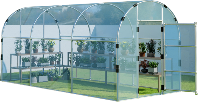 더퍼리 조립식 비닐하우스 농막 식물 온실 농자재 창고 꽃집 텃밭, 01. 2x2x2m