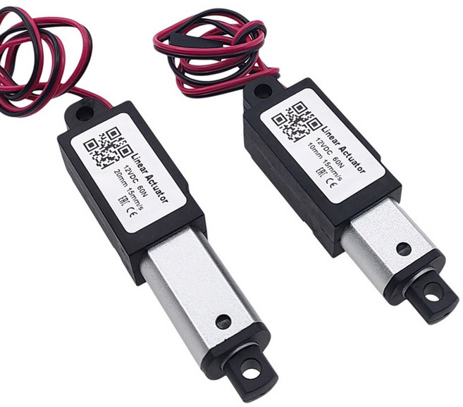 엑츄에이터 원격 제어용 마이크로 선형 액추에이터 12V 10mm 20mm 로봇 홈 30 100 150N, 30N 30mm s, 15mm stroke, 1개