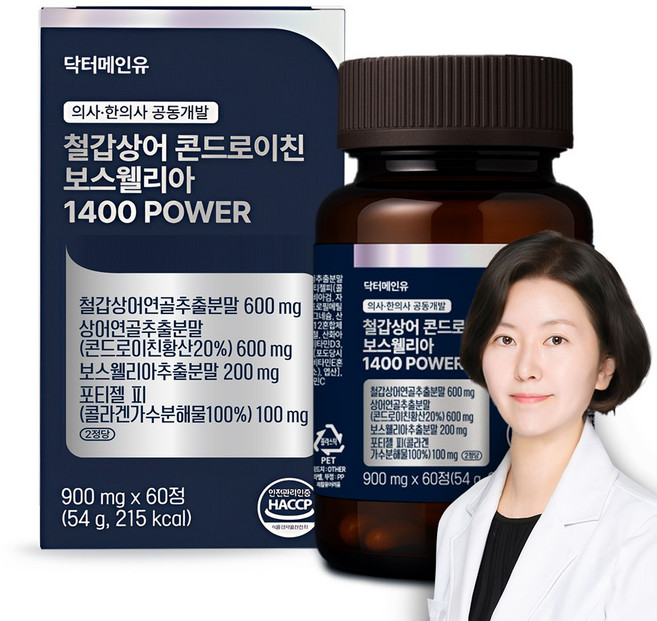 철갑상어 연골 콘드로이친 보스웰리아 1400 고함량 6형 콘트로이친 관절 닥터메인유 c6s cs6, 60정, 1개