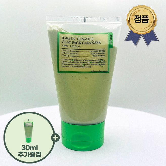 풀리 비건 팩클렌저 그린토마토 120ml+30ml, 1개