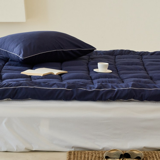 슬립슬러 생활방수 알러지케어 사계절 토퍼, 네이비