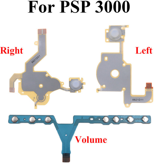 PSP 3000 2000 1000 게임 콘솔 수리 키패드 전도성 멤브레인 오른쪽 왼쪽 R L 키 홈 스타트 플렉스 케이블, For PSP3000_4