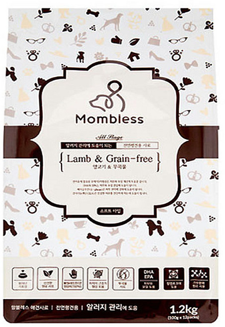 맘블레스 강아지 기능성 사료, 피부/피모+알러지, 1.2kg, 2개