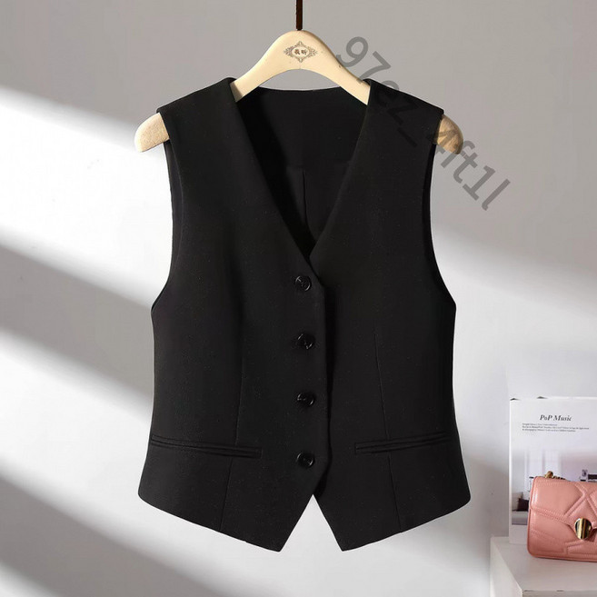 西裝馬甲短版背心，百搭緊身新款春秋無袖外套