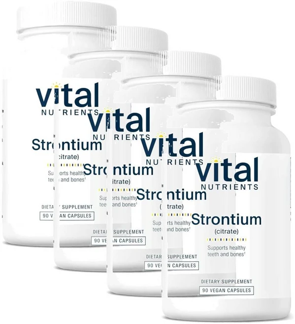 바이탈 뉴트리언츠 스트론튬 시트레이트 227mg 캡슐 Vital Nutrients Strontium, 4개, 90정 - 쿠팡