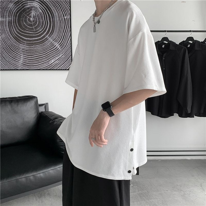 男生套裝夏季青少年運動休閒兩件裝學生韓版潮流七分袖一套衣服