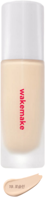 웨이크메이크 워터 벨벳 비건 파운데이션, 19호 포슬린, 1개