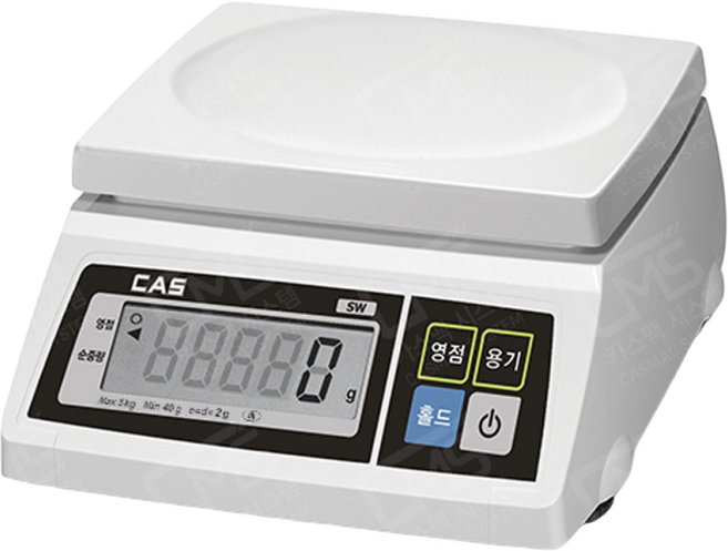 카스 단순중량 전자저울 SW-1S 5kg (2g단위) 주방 산업 업소 베이킹, 백화점 출고 카스 단순중량 전자저울 SW-1S 5kg