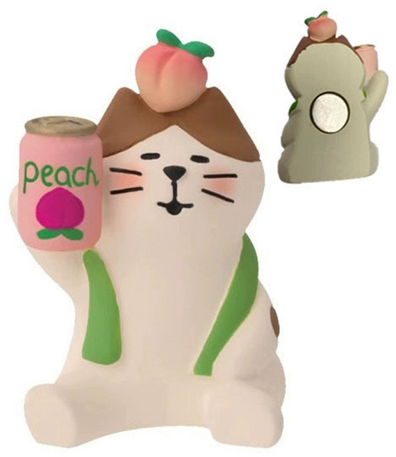 일본식 ZAKKA 귀여운 고양이 입체 냉장고 자석 미니어쳐 피규어 장식품, 22피치 원샷