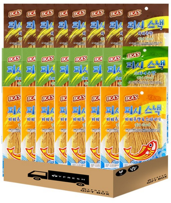 피시스낵13g (스파이스맛8+바비큐맛8+바비큐향&스파이시8), 13g