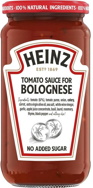 영국 하인즈 HEINZ Tomato Sauce for Bolognese 볼로네제 토마토 소스, 7개, 490g