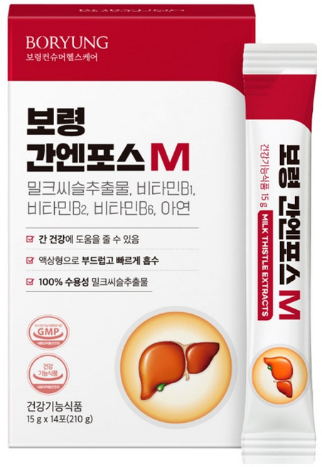 보령 간엔포스M 액상 밀크씨슬 간건강 실리마린, 1박스, 210g