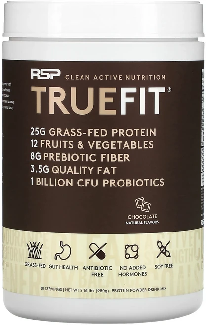 몸관리하세요 겨울입니다 RSP Nutrition Truefit 목초사육 유청 단백질 셰이크 초콜릿 940g(2lbs) 특별관리진행, 1개, 940g - 쿠팡