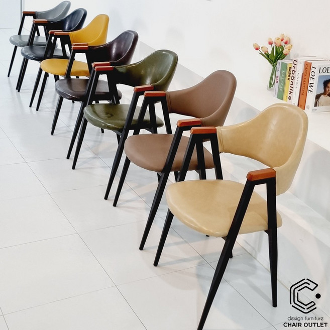 체어아울렛 비올렛 철제콤비 의자, 블랙, 1개