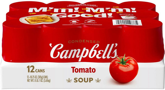 캠벨스 컨덴스드 토마토 수프 4개입, 305g, 12개