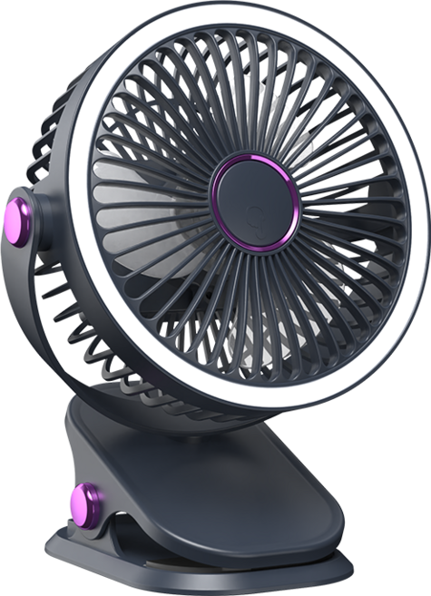 탐나지오 6인치 무드등 무선 집개형 탁상용 BLDC 저소음 아로마 클립선풍기, 그레이퍼플