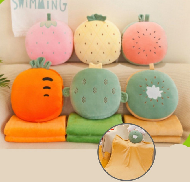 귀여운 휴대용 쿠션담요 극세사 무릎담요 학교용