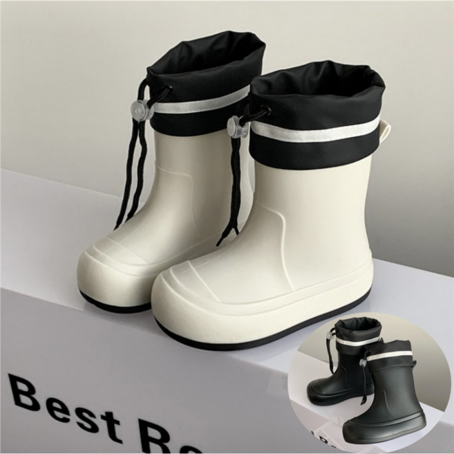 올딜 여성 슬림핏 레인부츠 장마철 방수 장화 미끄럼방지 패션 숏부츠 데일리룩 캠핑 신발