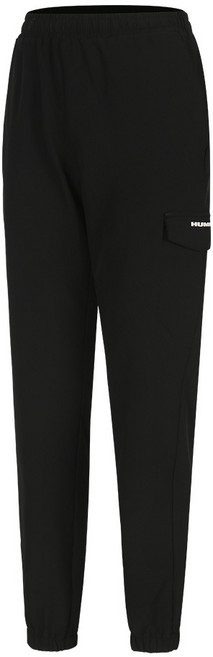 험머 여성 H4 시그니처 레포츠 기모 사이드 포켓 팬츠 블랙