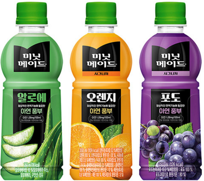 미닛메이드 오리지널 포도 100, 350ml, 24개