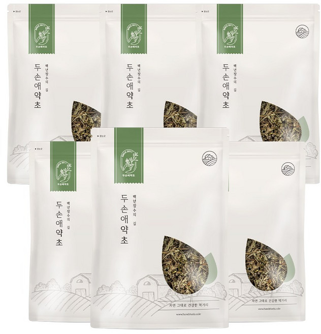 두손애약초 국산 말린 강화약쑥 건조 사자발쑥 강화약쑥차, 6개, 300g