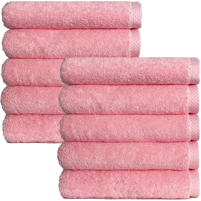 40수 코마사 도톰한 호텔수건 200g 코튼팝핑캔디, 10개, 핑크