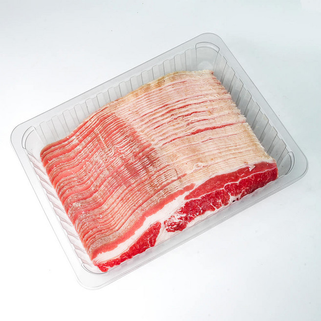 고기생각 미국산 초이스 업소용 우삼겹 냉동 슬라이스 삼겹양지, 2개