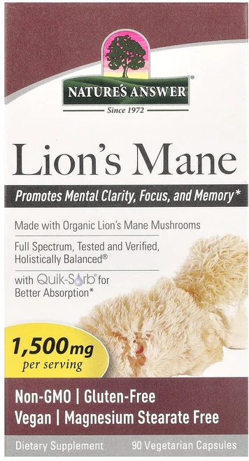 네이쳐스앤서 107761 노루궁뎅이 버섯 500mg 베지캡슐 90정, 1개, 기본 - 쿠팡