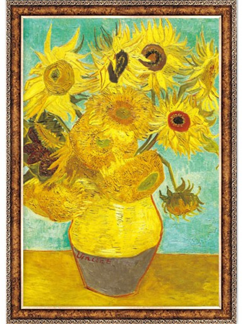 학산문화사 고흐의 14송이 해바라기 명화 1000피스 직소퍼즐액자 HS784027, 퍼즐+앤틱골드액자, 1개