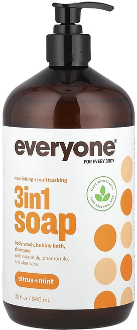 Everyone 3 in 1 비누 시트러스 + 민트 946ml(32fl oz), Everyone3in1비누시트러스민트946ml32flo, 1개, 946ml - 쿠팡