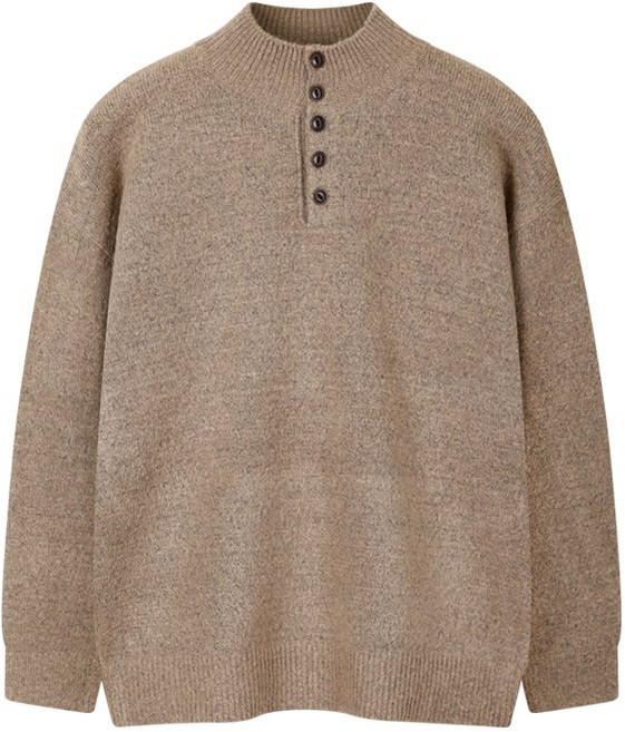 해리슨 반오픈 헨리넥 니트 SME1163